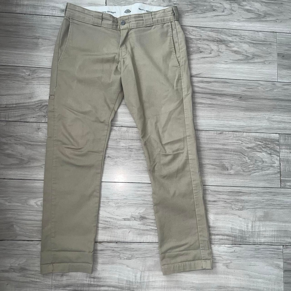 Dickies Skinny Straight Flex Work Pants Khaki 31x30